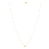 14K Gold Polished Mini Open Triangle Necklace