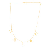 14K Gold Trend Charm Dangle Bracelet