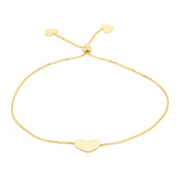14K Gold Heart Friendship Bracelet
