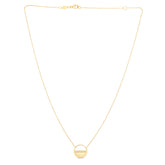 14K Gold Diamond SOHO Half Disc Necklace