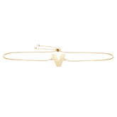 14K Gold Initial V Bolo Bracelet