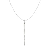 14K Gold .25ct Diamond Bar Necklace