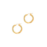 14K Gold 4mm Hoop Earring