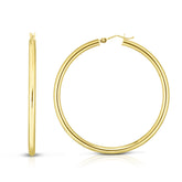14K Gold 3mm Hoop Earring