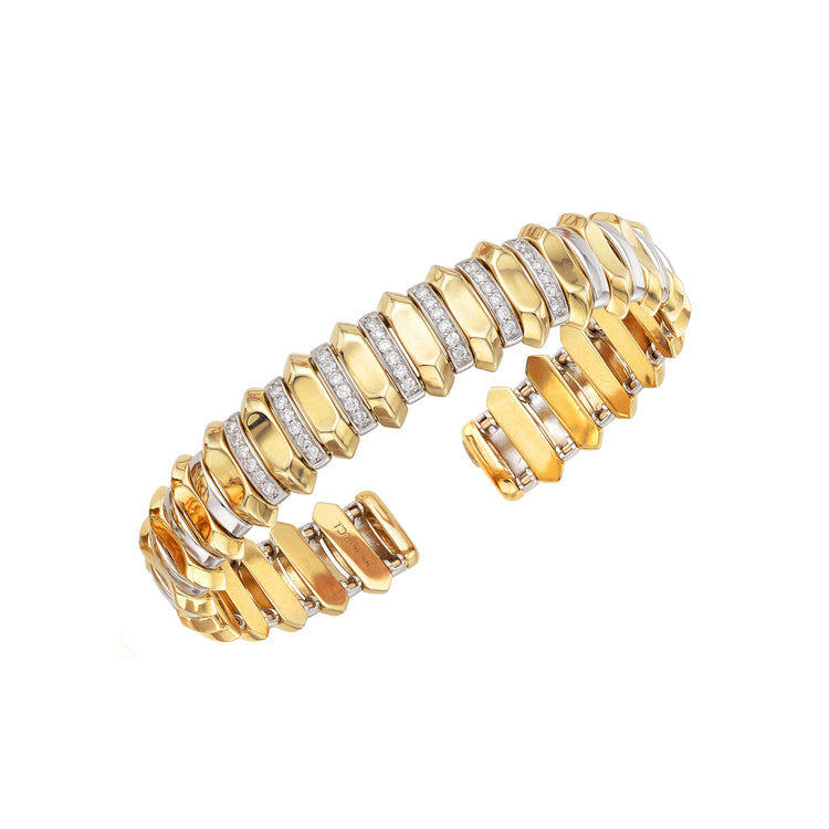 14K Gold .60ct Diamond Bangle