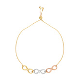 14K Gold Infinity Links Friendship Bracelet