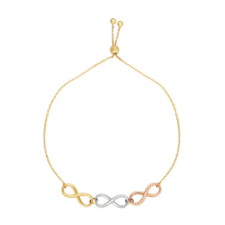 14K Gold Infinity Links Friendship Bracelet