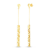 14K Drop Confetti Bar Earrings