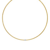 14K Gold Satin Italian Silk Diamond Necklace