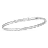 14K Trilogy Diamond Woven Cuff
