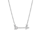 14K Gold .10ct Diamond Arrow Necklace