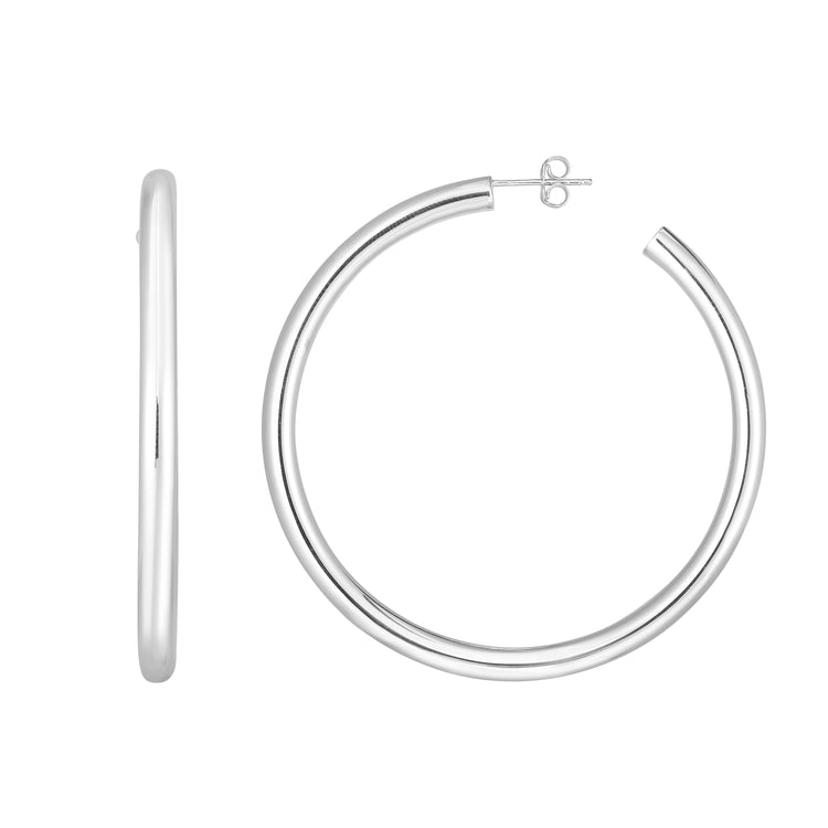 14K Gold 4mm Polished C Hoop Earring