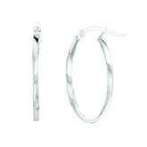 14K Gold Oval Hoop Earring