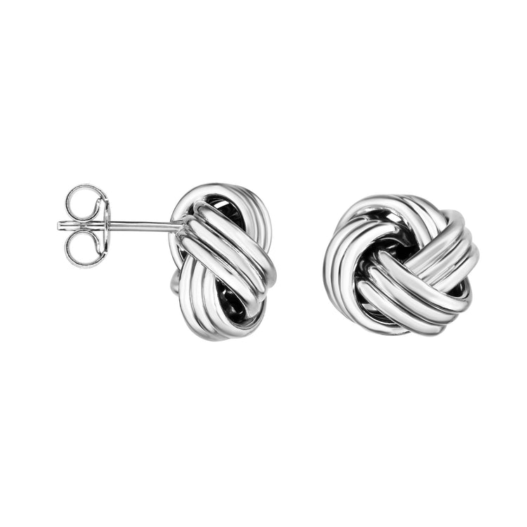 14K Gold Medium Multi-Row Love Knot Stud Earring