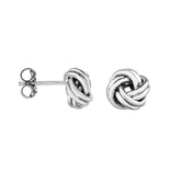 14K Gold Polished Multi-Row Love Knot Stud Earring