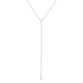14K Gold .10ct Diamond Y Necklace