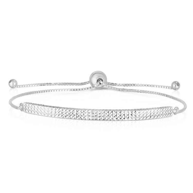 14K Gold Curved Bar Friendship Bracelet