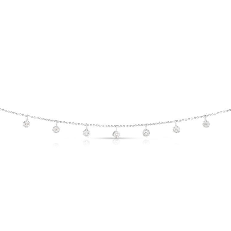 14K Gold .25ct Dangling Diamonds Necklace