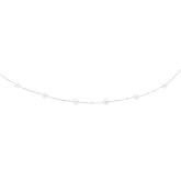 14K Gold Pearl Station Necklace