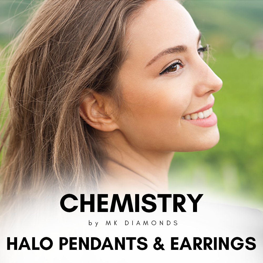 Chemistry Halo Lab Grown Earrings and Pendants