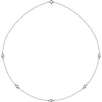 Bezel-Set Station Necklace