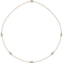 Bezel-Set Station Necklace