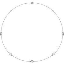 Bezel-Set Station Necklace