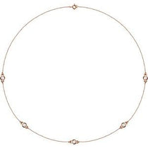 Bezel-Set Station Necklace