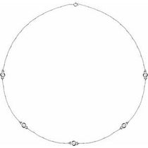 Bezel-Set Station Necklace