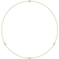 Bezel-Set Station Necklace