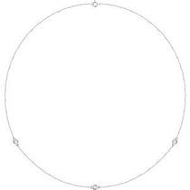 Bezel-Set Station Necklace