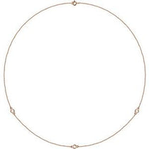 Bezel-Set Station Necklace