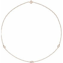 Bezel-Set Station Necklace
