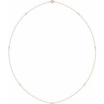 Bezel-Set Station Necklace