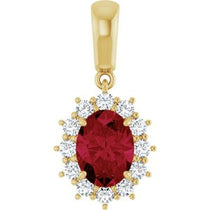 Halo-Style Necklace or Pendant  
