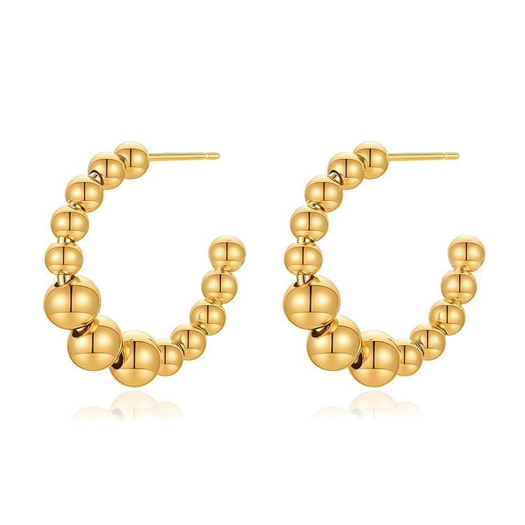 18K gold plated Stainless steel earrings, Intensity