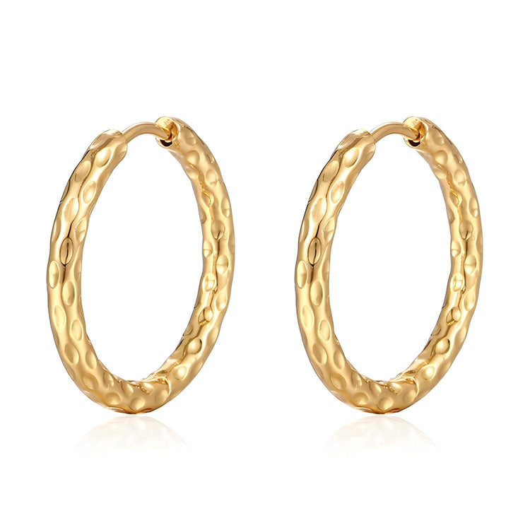 18K gold plated Stainless steel earrings, Intensity