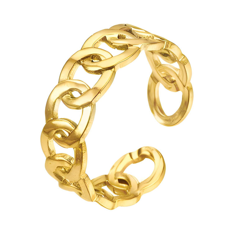 18K gold plated Stainless steel finger ring, Intensity