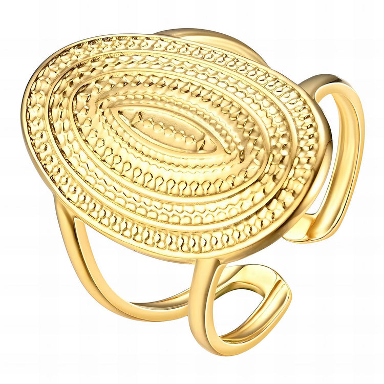 18K gold plated Stainless steel finger ring, Intensity