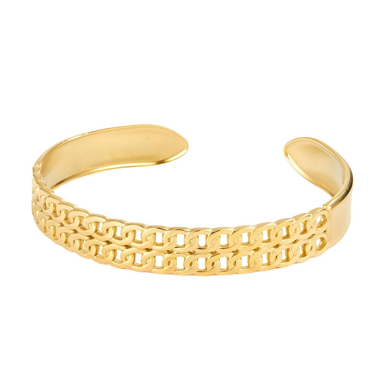 18K gold plated Stainless steel bracelet, Intensity