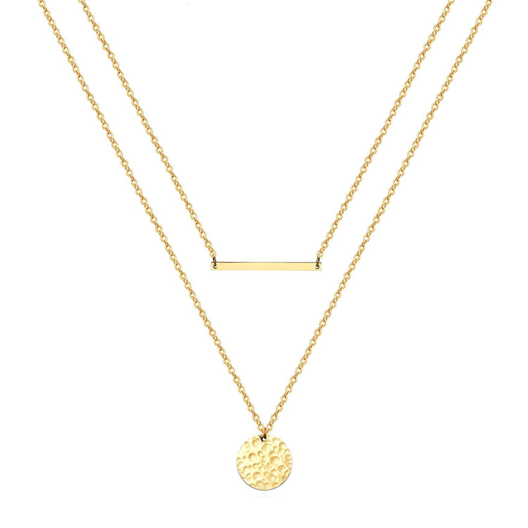 18K gold plated Stainless steel necklace, Intensity