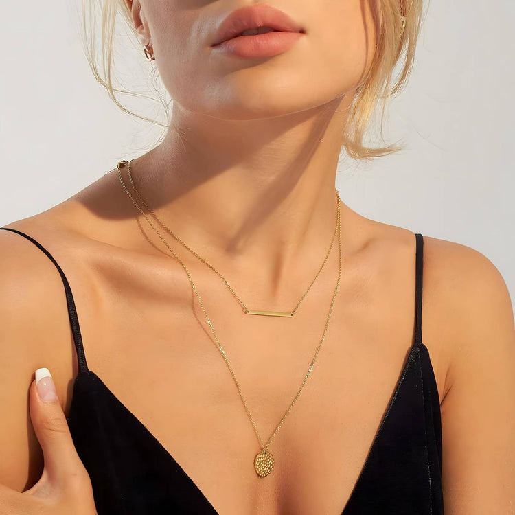 18K gold plated Stainless steel necklace, Intensity