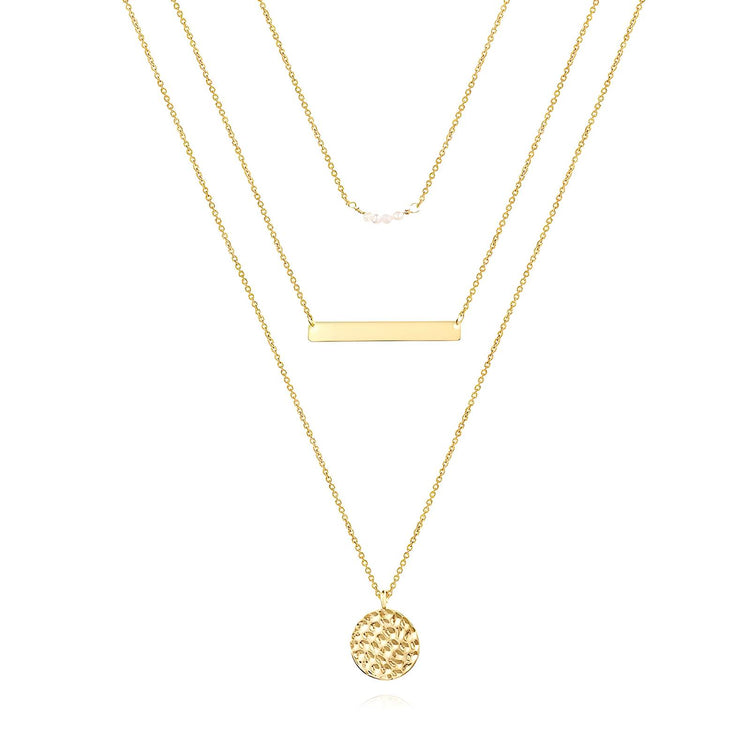 18K gold plated Stainless steel necklace, Intensity