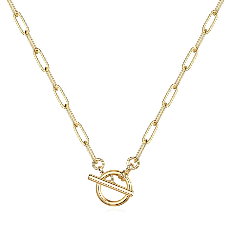 18K gold plated Stainless steel necklace, Intensity