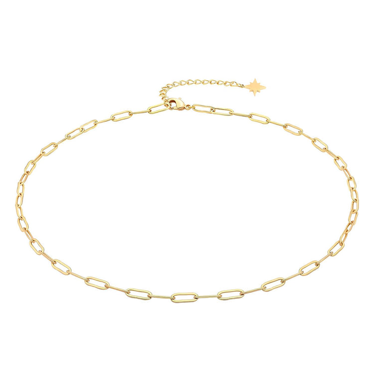 18K gold plated Stainless steel necklace, Intensity