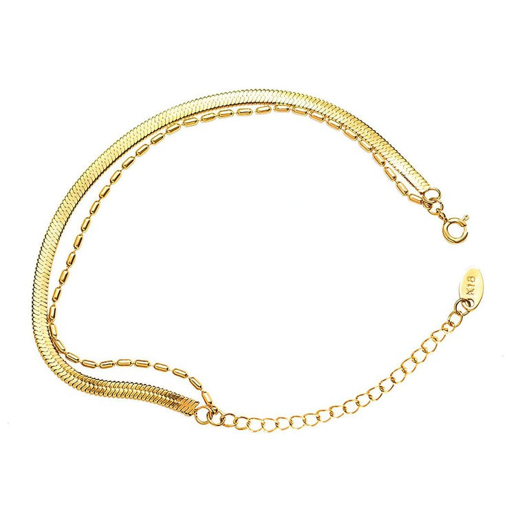 18K gold plated Stainless steel anklet, Intensity