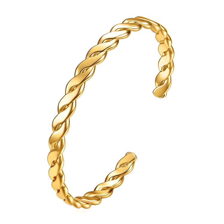 18K gold plated Stainless steel bracelet, Intensity