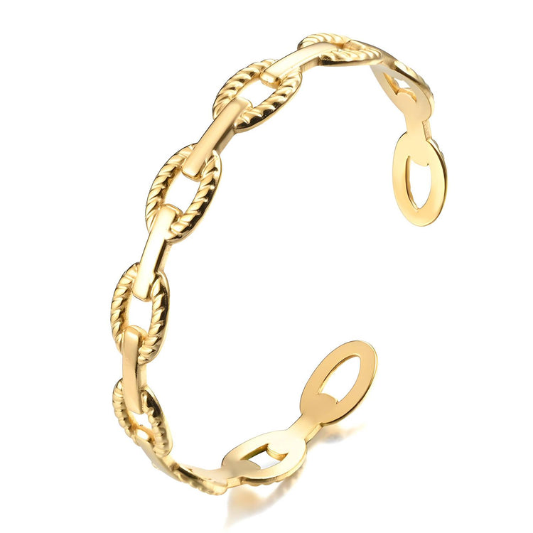 18K gold plated Stainless steel bracelet, Intensity