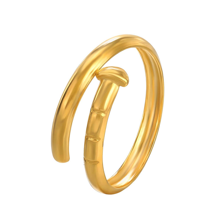 18K gold plated Stainless steel finger ring, Intensity