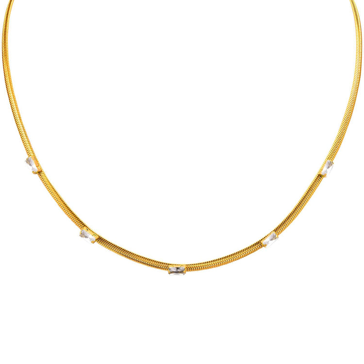 18K gold plated Stainless steel necklace, Intensity